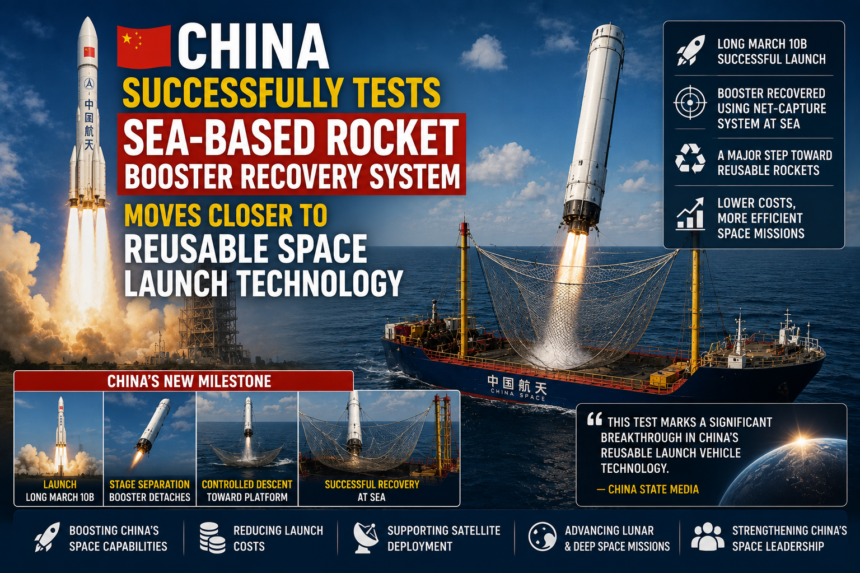 China Successfully Tests Sea-Based Rocket Booster Recovery System, Moves Closer to Reusable Space Launch Technology