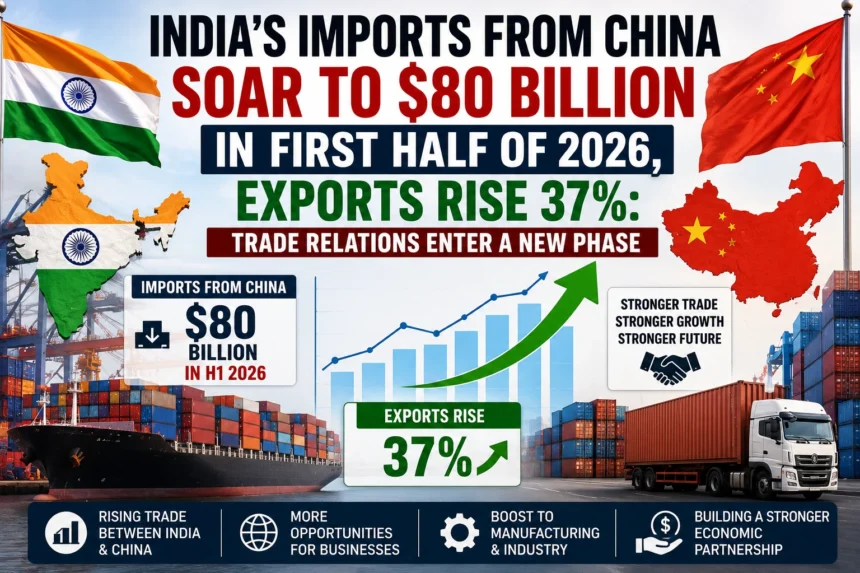 India’s Imports from China Soar to $80 Billion in First Half of 2026, Exports Rise 37%: Trade Relations Enter a New Phase