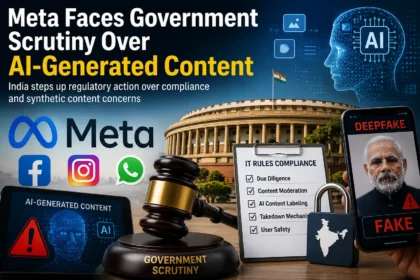 Meta and Instagram face scrutiny from the Indian government over IT Rules compliance and AI-generated content regulations.