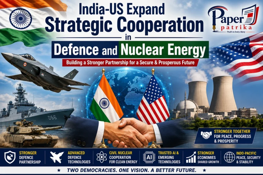 U.S. and India expand defence and civil nuclear cooperation to strengthen their strategic partnership.