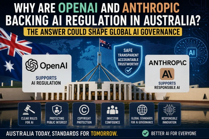 OpenAI and Anthropic support Australia's AI regulation framework aimed at strengthening global AI governance, transparency, and responsible artificial intelligence.