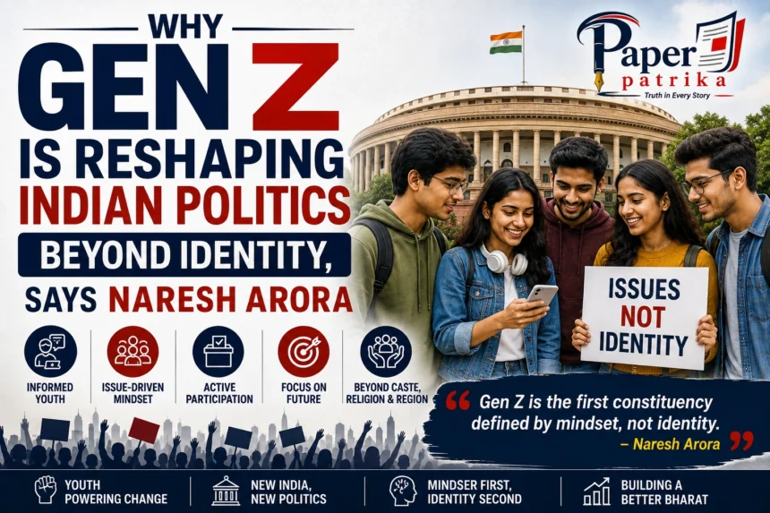 Young Indian Gen Z voters using digital platforms as Naresh Arora discusses changing political mindset beyond identity.